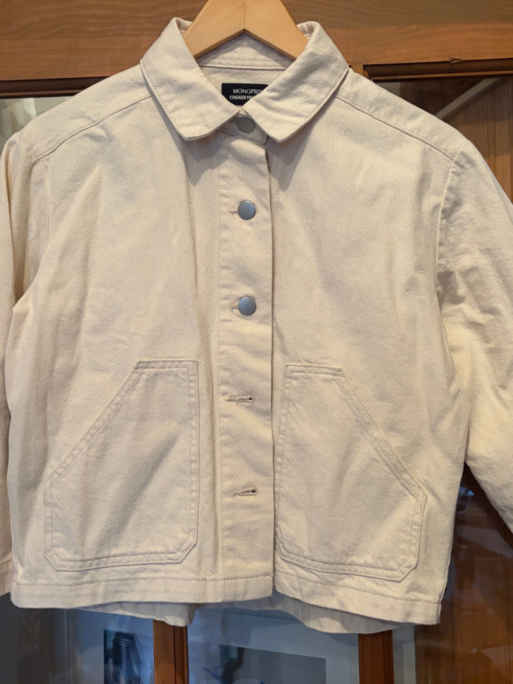 Monoprix Kids Cream Canvas Jacket